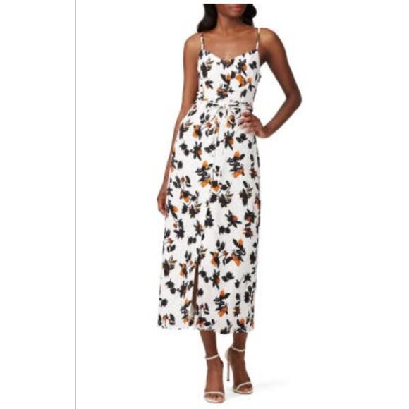 Derek Lam Women's White Floating Floral Button Down Camisole Dress Size 4 - Picture 8 of 14